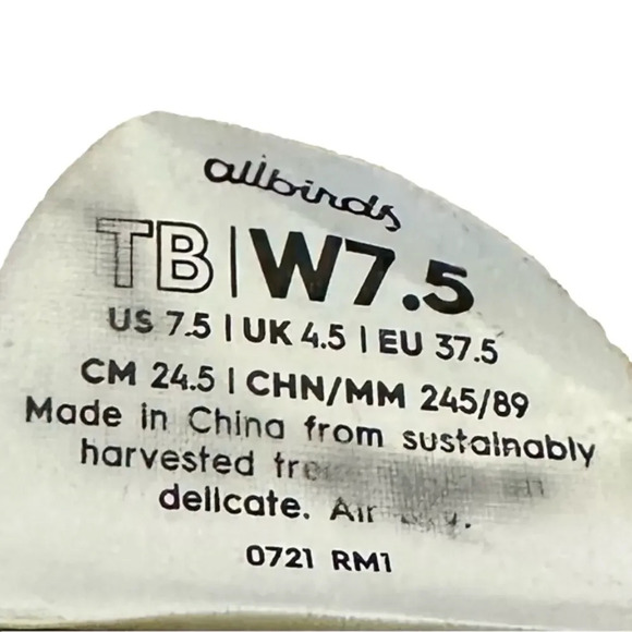 Allbirds Tree Breezer Grey Ballet Flat Slip on Women’s shoes size 7.5 - Picture 10 of 13